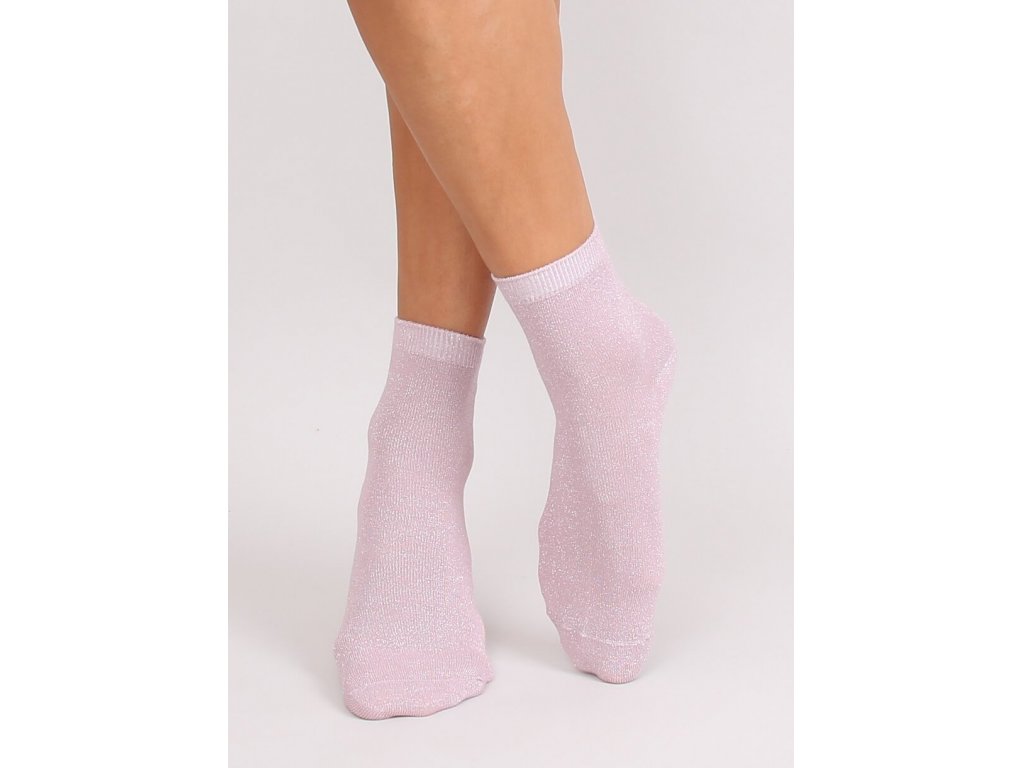 Třpytivé ponožky Cristina růžové