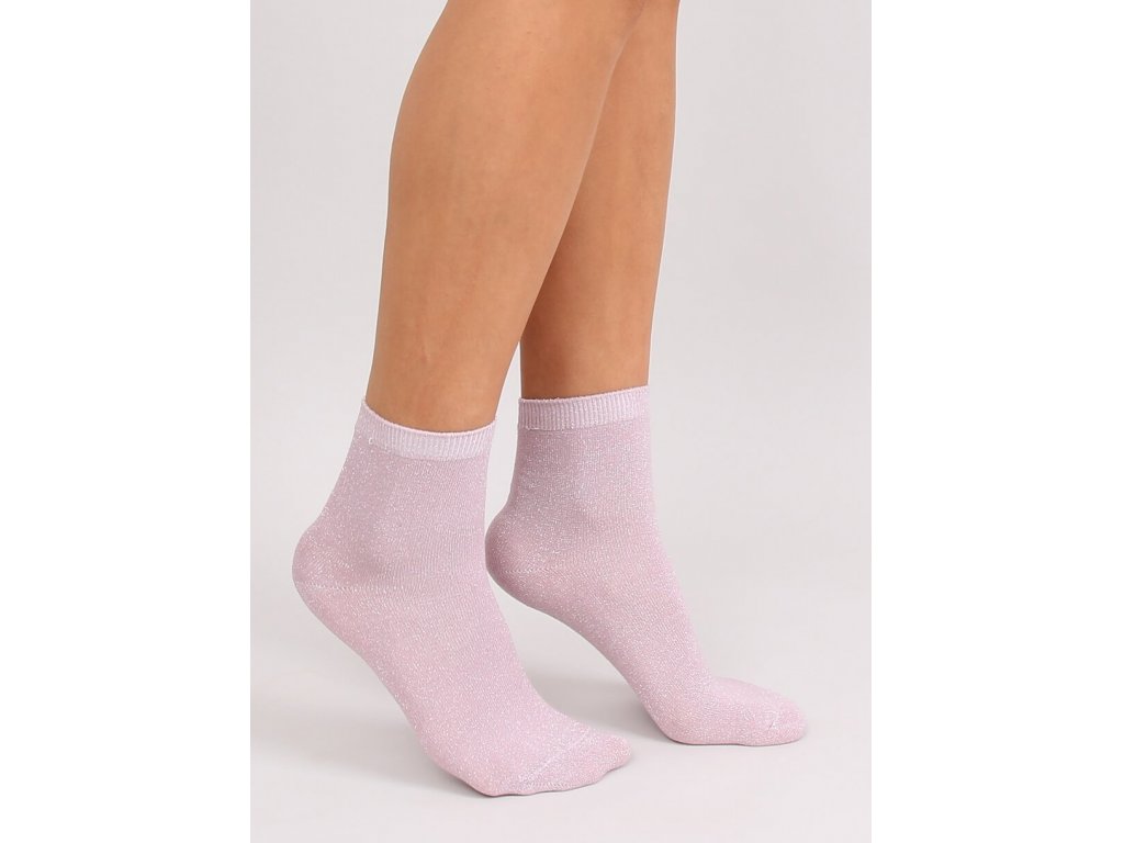 Třpytivé ponožky Cristina růžové