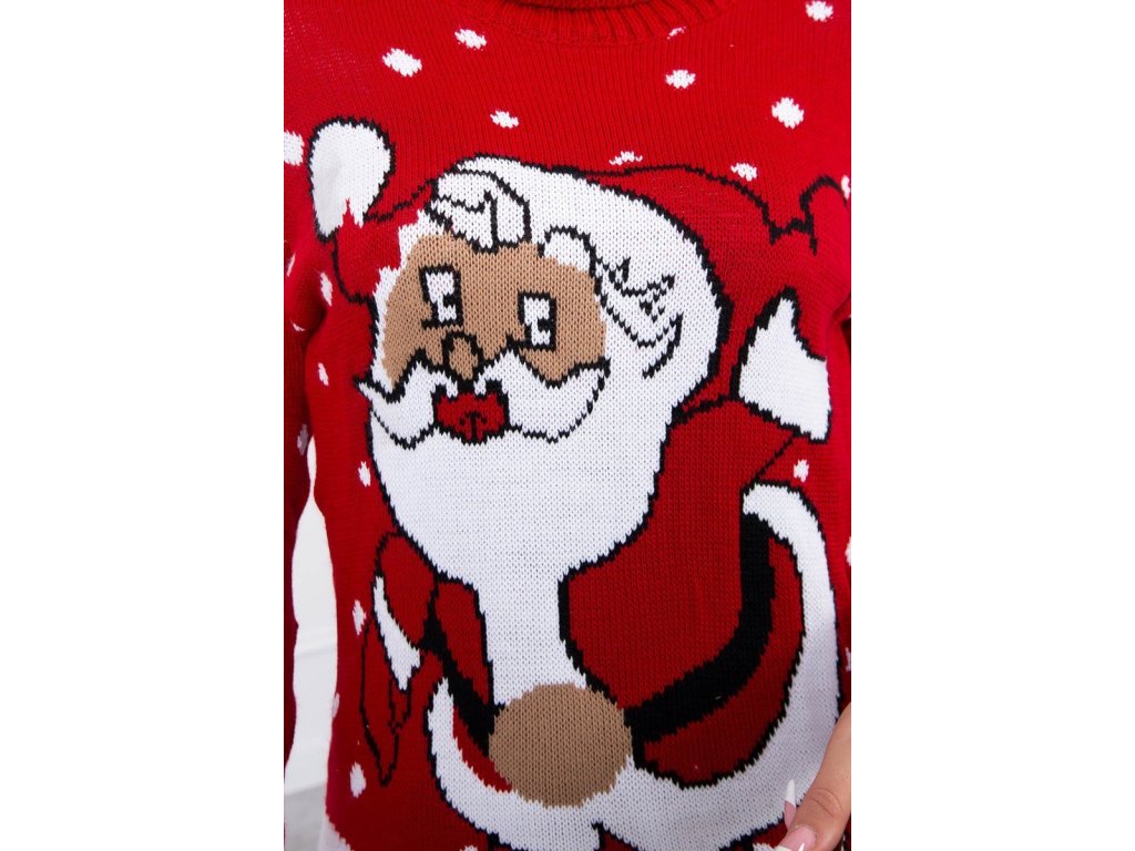 Vánoční svetr Santa Claus červený