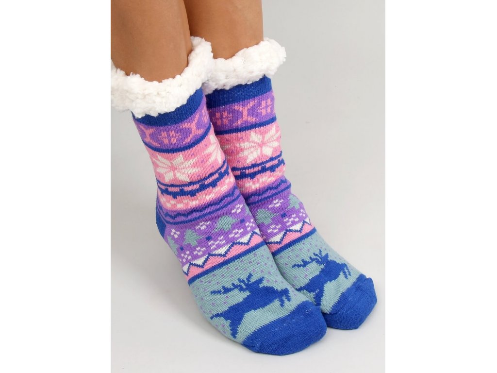 Vánoční teplé ponožky se sobem Zandra