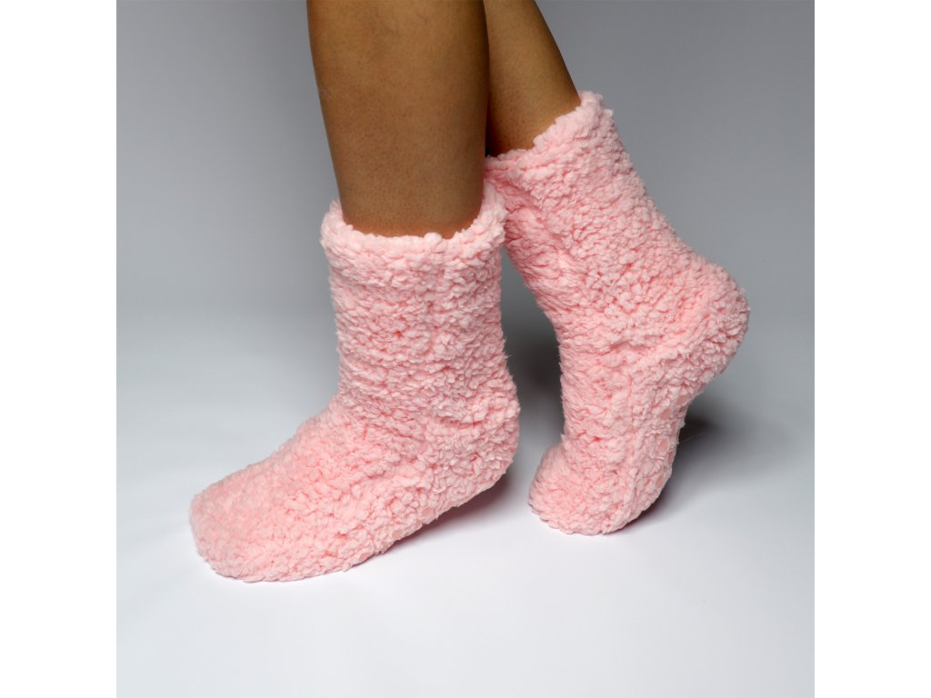 Vlněné ponožky Lilian lososové