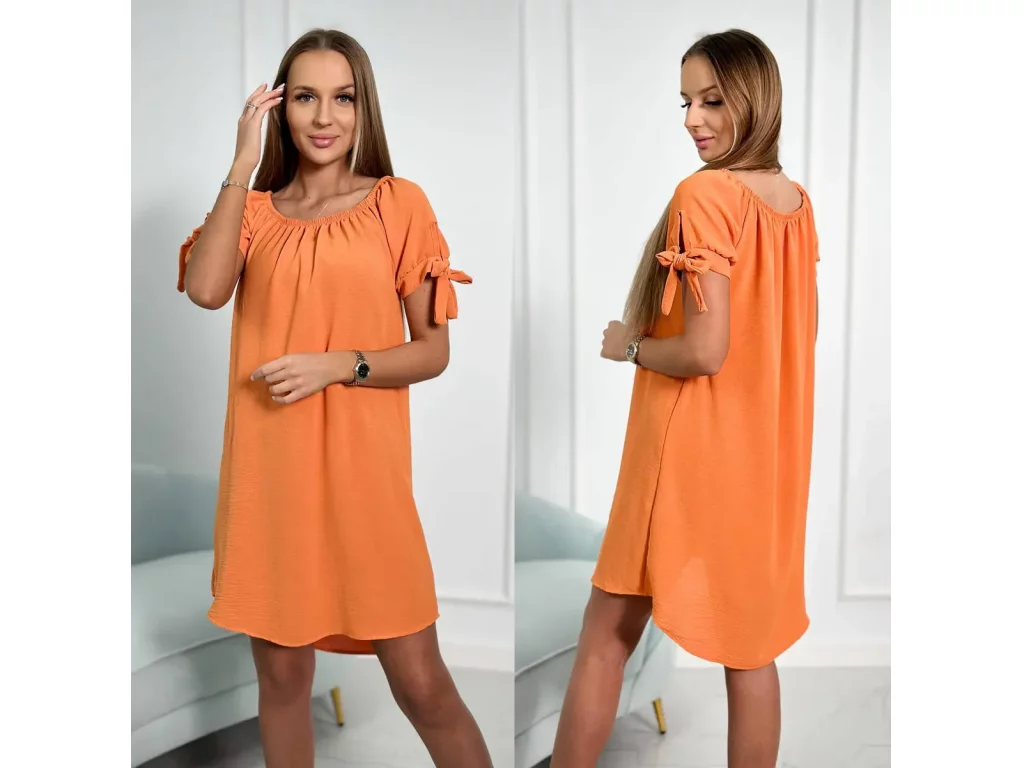 Volné letní šaty Hallie oranžové
