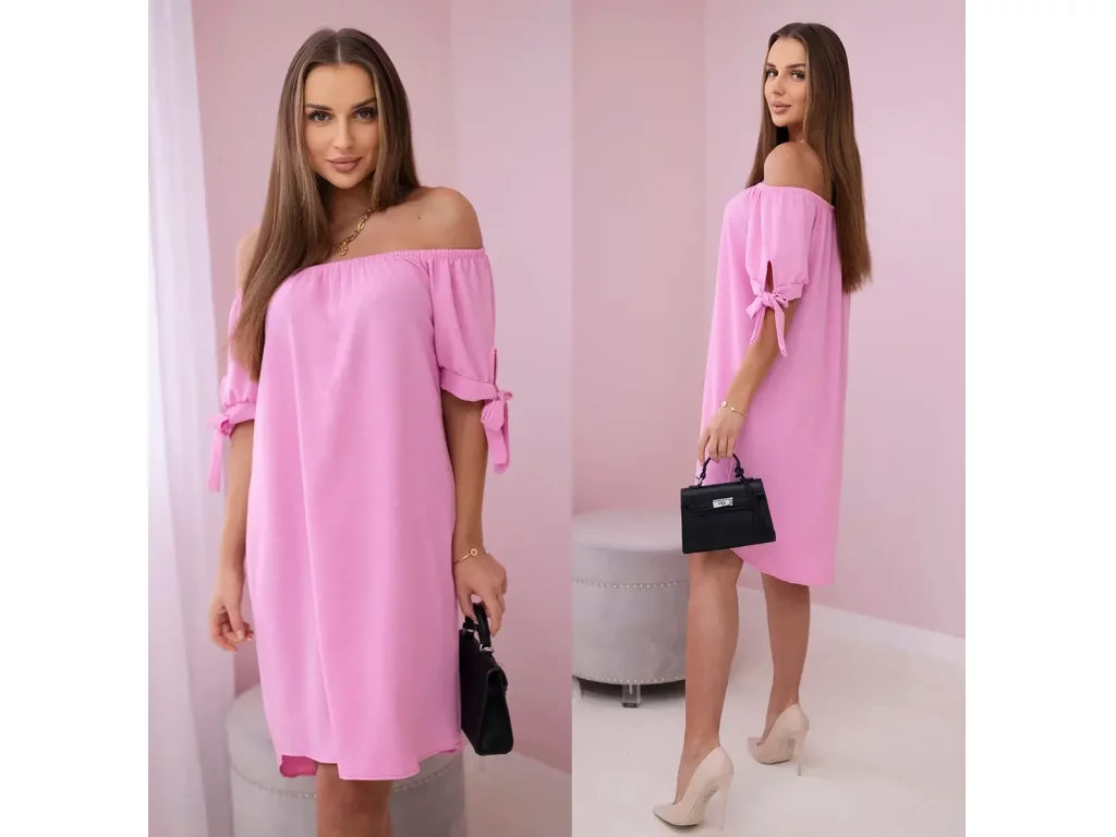 Volné letní šaty Hallie světle růžové