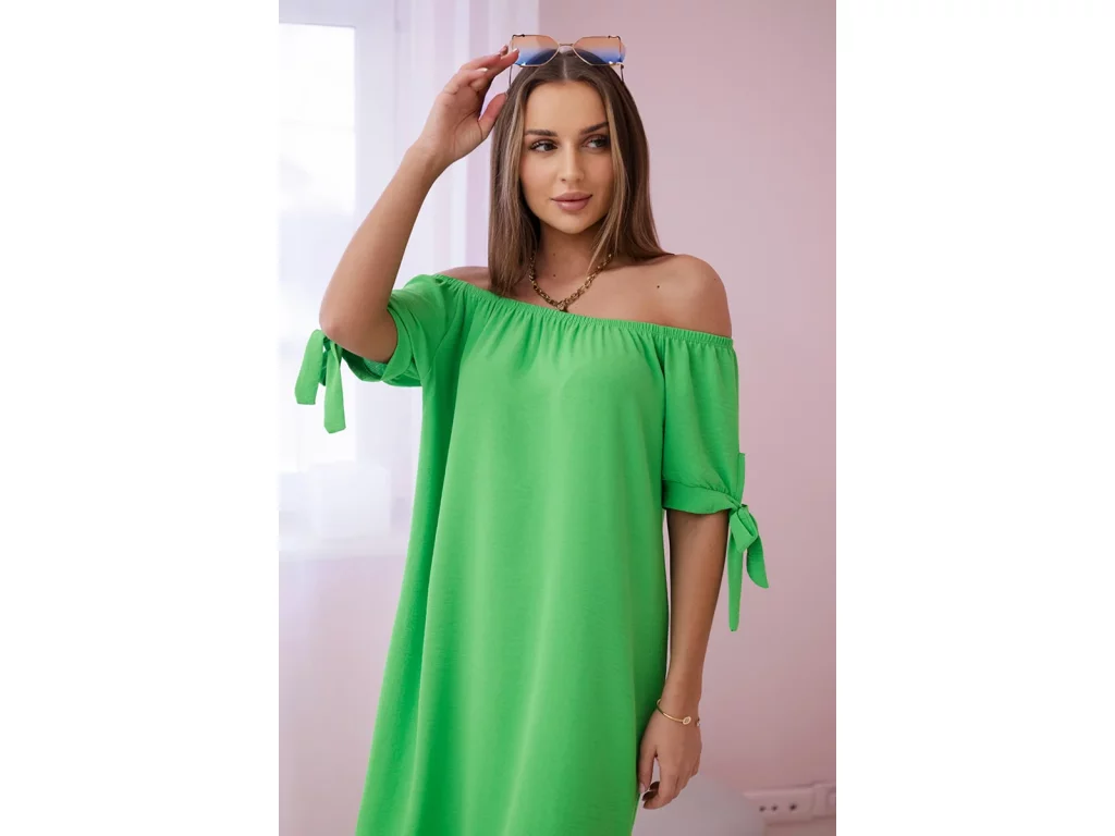 Volné letní šaty Hallie světle zelené