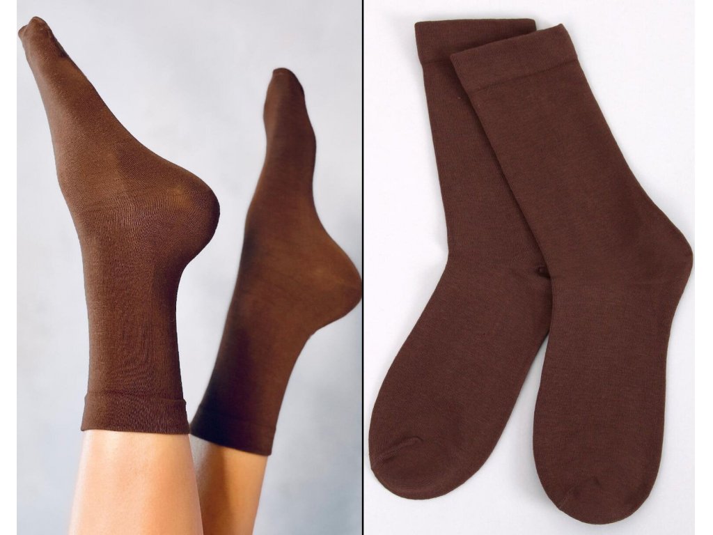 Vysoké ponožky Orna čokoládové