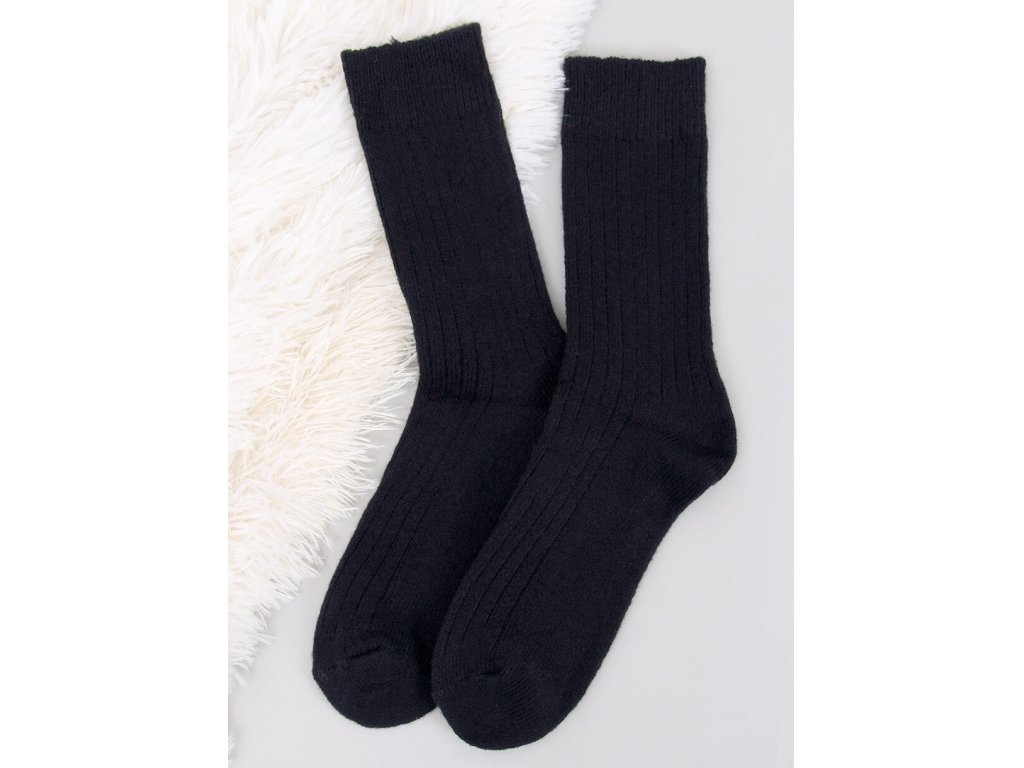 Vysoké teplé ponožky Jessika černé