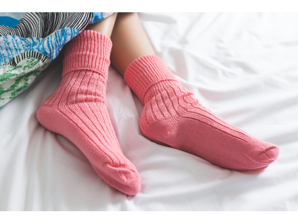 Vysoké teplé ponožky Sheba růžové