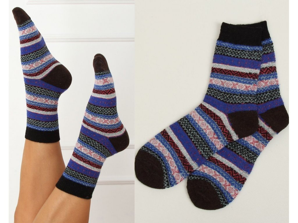 Vysoké vzorované ponožky Gwendolen