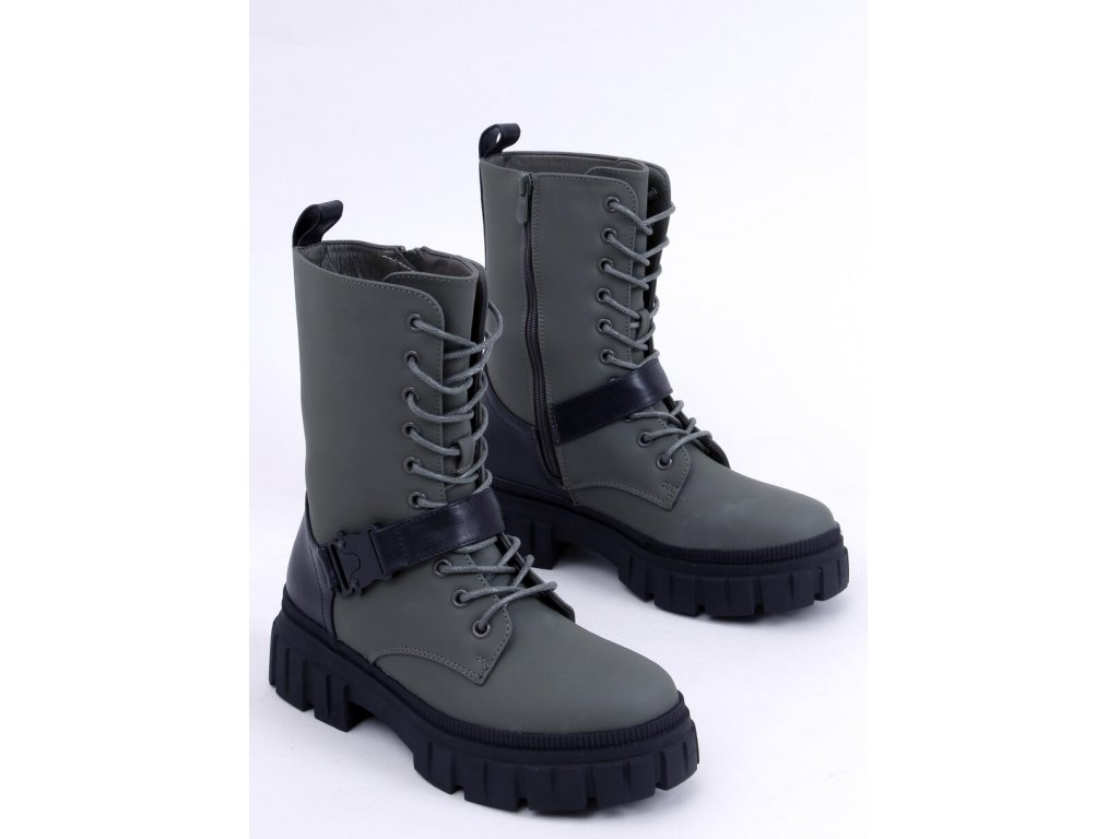 Workery s páskem Love khaki