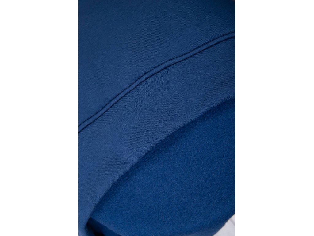 Zateplená asymetrická mikina s kapucí Sive džínově modrá