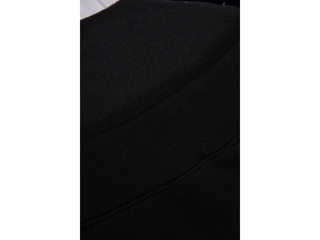 Zateplená mikina s asymetrickým zipem Dixy černá