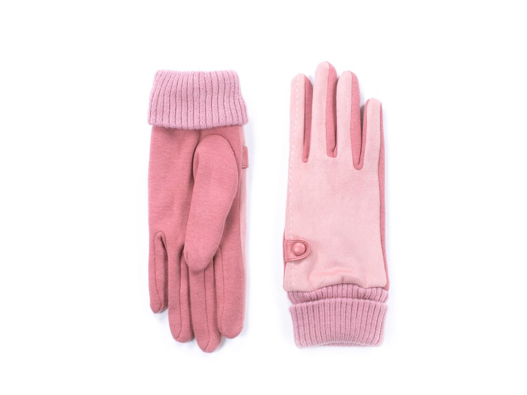 Zateplené rukavice Livia růžové