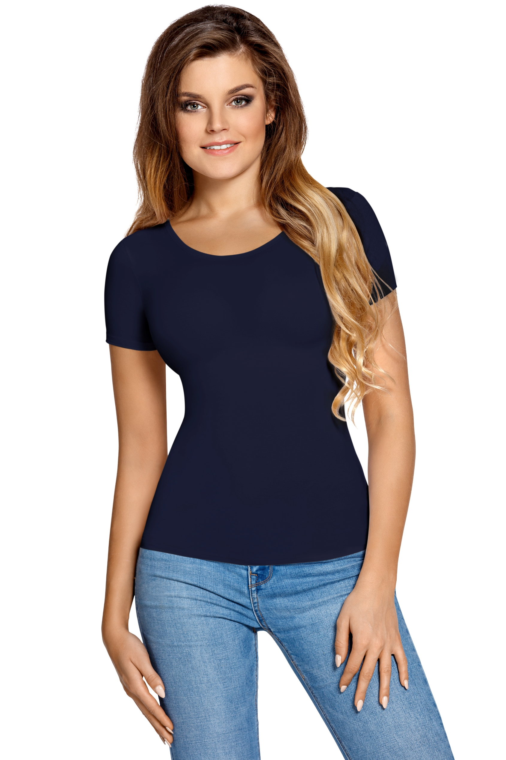 Dámské basic tričko Meredith granátové Velikost: XL