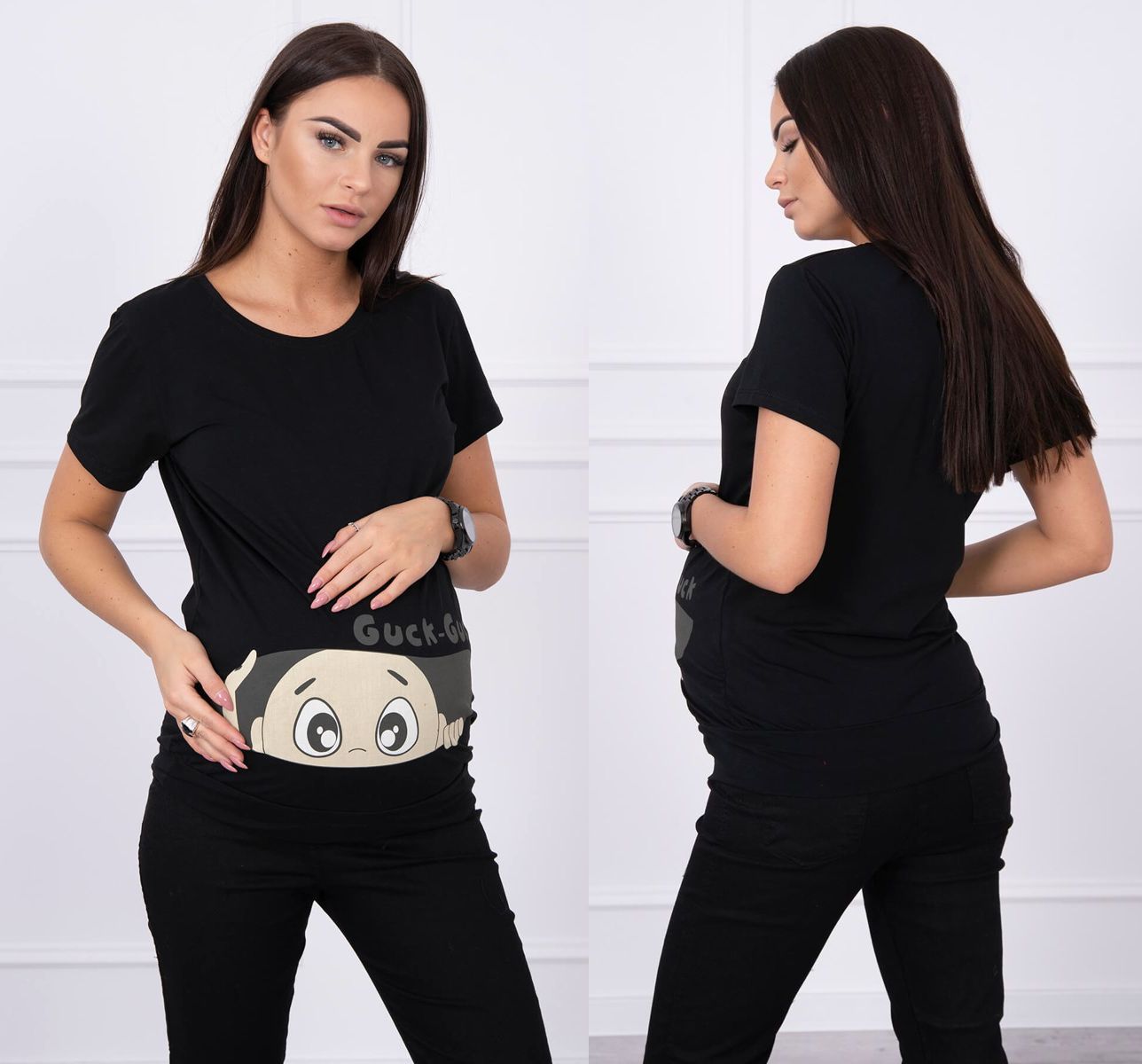 Těhotenské tričko Lallie černé Velikost: XL