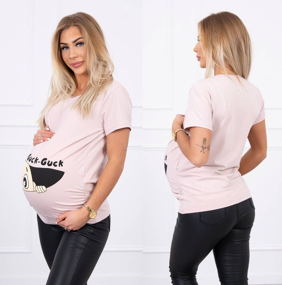 Těhotenské tričko Lallie nude Velikost: XL