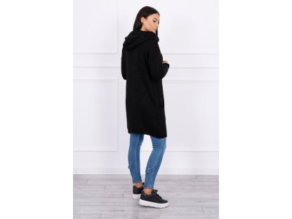 Asymetrický svetr s kapucí Candi černý