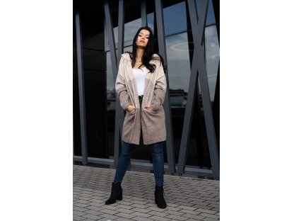 Barevný cardigan Jerusha béžový/cappuccino