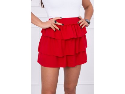 Dámská mini volánková sukně Hartley červená