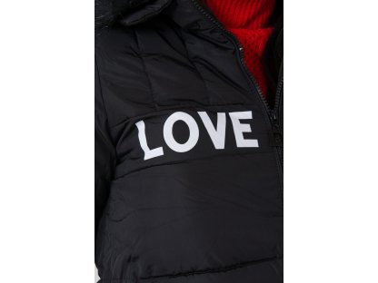Dámská prošívaná zimní bunda LOVE Rudy černá