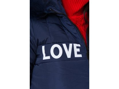 Dámská prošívaná zimní bunda LOVE Rudy granátová