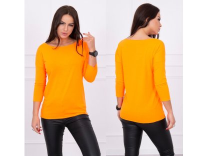 Dámské basic tričko s dlouhým rukávem Julia neonově oranžové