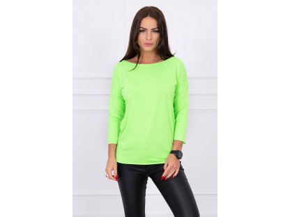 Dámské basic tričko s dlouhým rukávem Julia neonově zelené