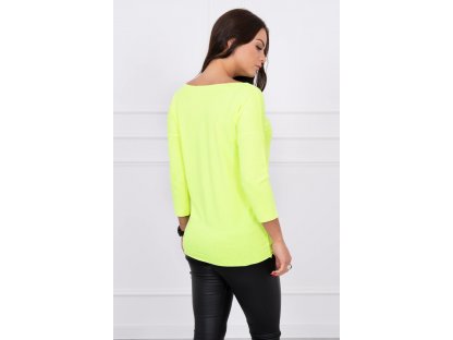 Dámské basic tričko s dlouhým rukávem Julia neonově žluté