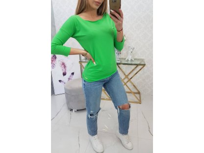 Dámské basic tričko s dlouhým rukávem Julia světle zelené