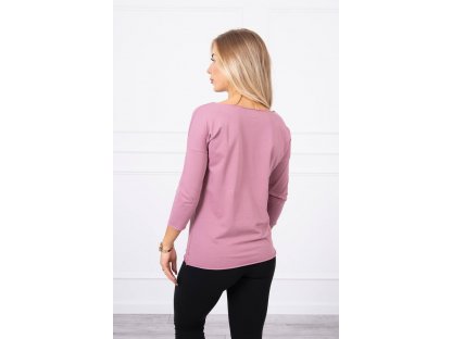 Dámské basic tričko s dlouhým rukávem Julia tmavě růžové