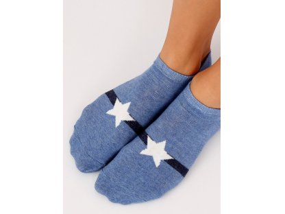 Dámské kotníkové ponožky s hvězdou Kenzie modré