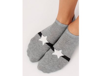 Dámské kotníkové ponožky s hvězdou Kenzie šedé