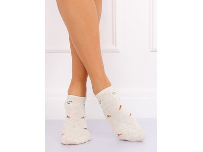 Dámské kotníkové ponožky s mrkvemi Rhoda béžové