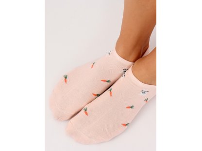 Dámské kotníkové ponožky s mrkvemi Rhoda lososové