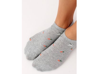 Dámské kotníkové ponožky s mrkvemi Rhoda šedé