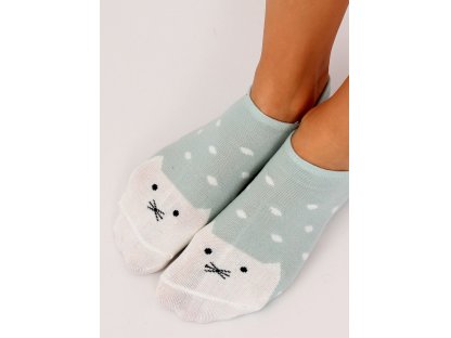 Dámské kotníkové ponožky s obličejem Maeve mint