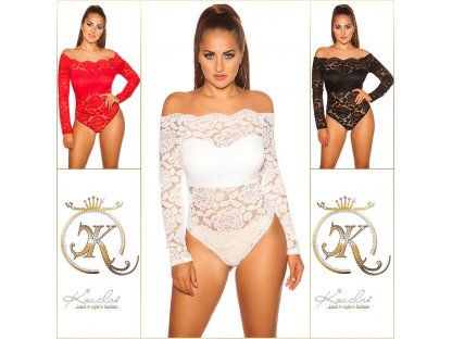 Dámské krajkové body Cherry bílé