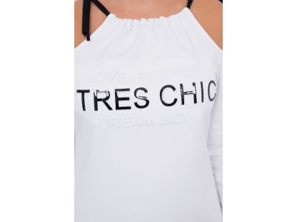 Dámské mikinové šaty TRES CHIC Skylar bílé
