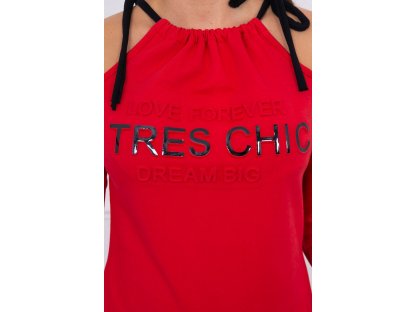 Dámské mikinové šaty TRES CHIC Skylar červené