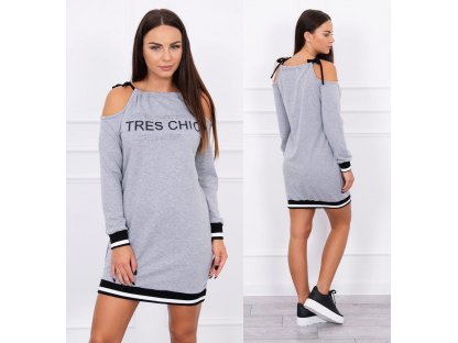 Dámské mikinové šaty TRES CHIC Skylar šedé