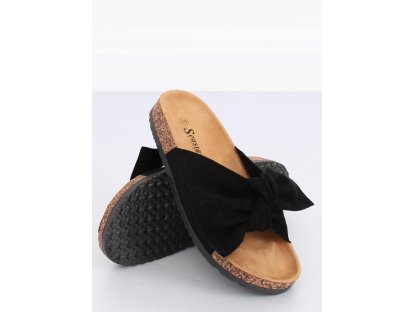 Dámské pantofle s mašlí Adele černé