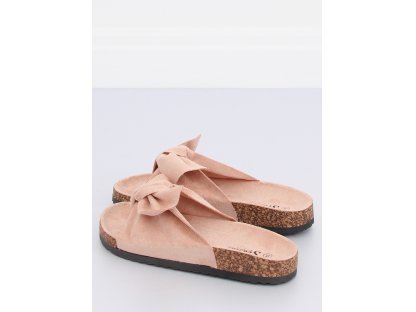 Dámské pantofle s mašlí Adele růžové
