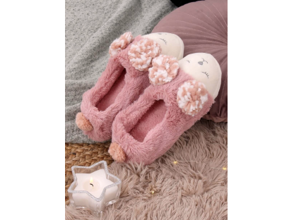 Dámské papuče s medvídkem Fenella růžové