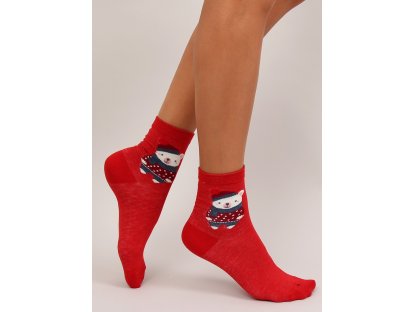 Dámské ponožky Kelia 2 páry červené/béžové