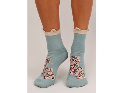 Dámské ponožky Mavis 2 páry růžové/tyrkysové