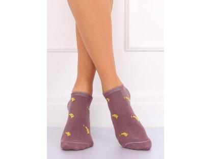 Dámské ponožky s banány Melanie fialové