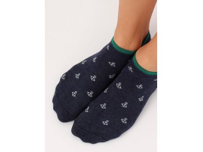 Dámské ponožky s kotvami Lizbeth námořnické