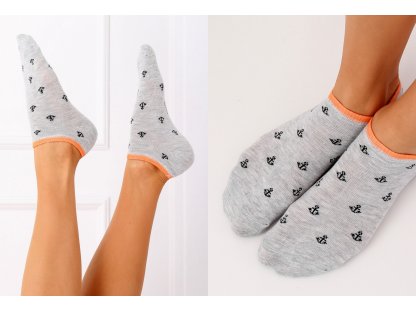 Dámské ponožky s kotvami Lizbeth šedé