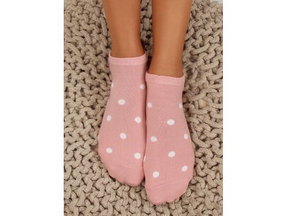 Dámské ponožky s obličejem a ušima Caprina růžové