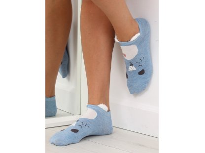 Dámské ponožky s obličejem a ušima Melicent modré