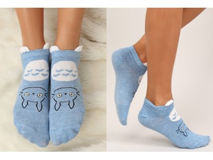 Dámské ponožky s oušky Adisson modré